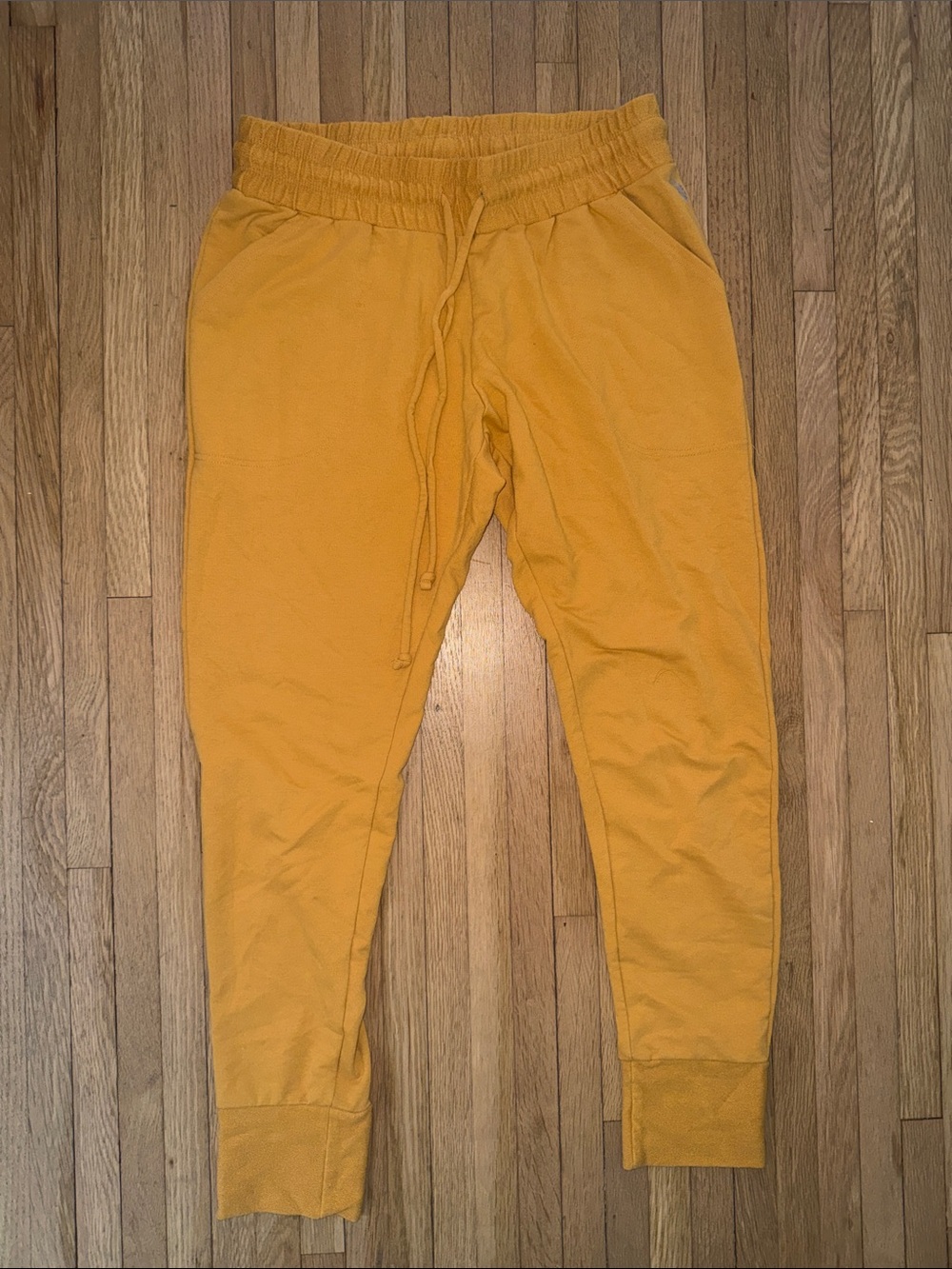 Free People Movement Mustard Jogger Pants with Elastic Waist